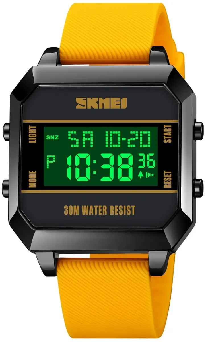 Gosasa Men's Digital Airplane Watch D-Yellow 47mm Case | Aviation-Inspired Design with LED Light - main product image
