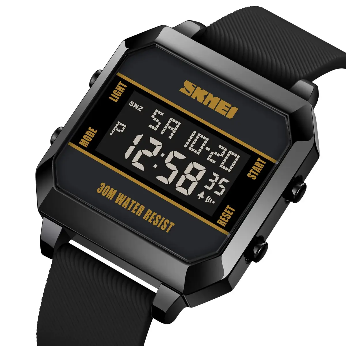 Gosasa Men's D-Black Digital Airplane Watch 47mm Case with LED Light - view 2