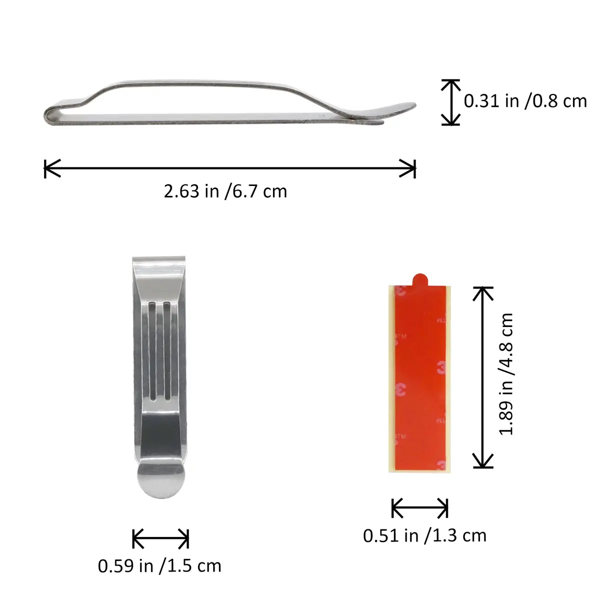 BORING PRODUCT Attachable Pocket Clip Replacement for Smartphones, 1 Pack Silver | Attaches Instantly to Pockets, Belts, Straps - view 2