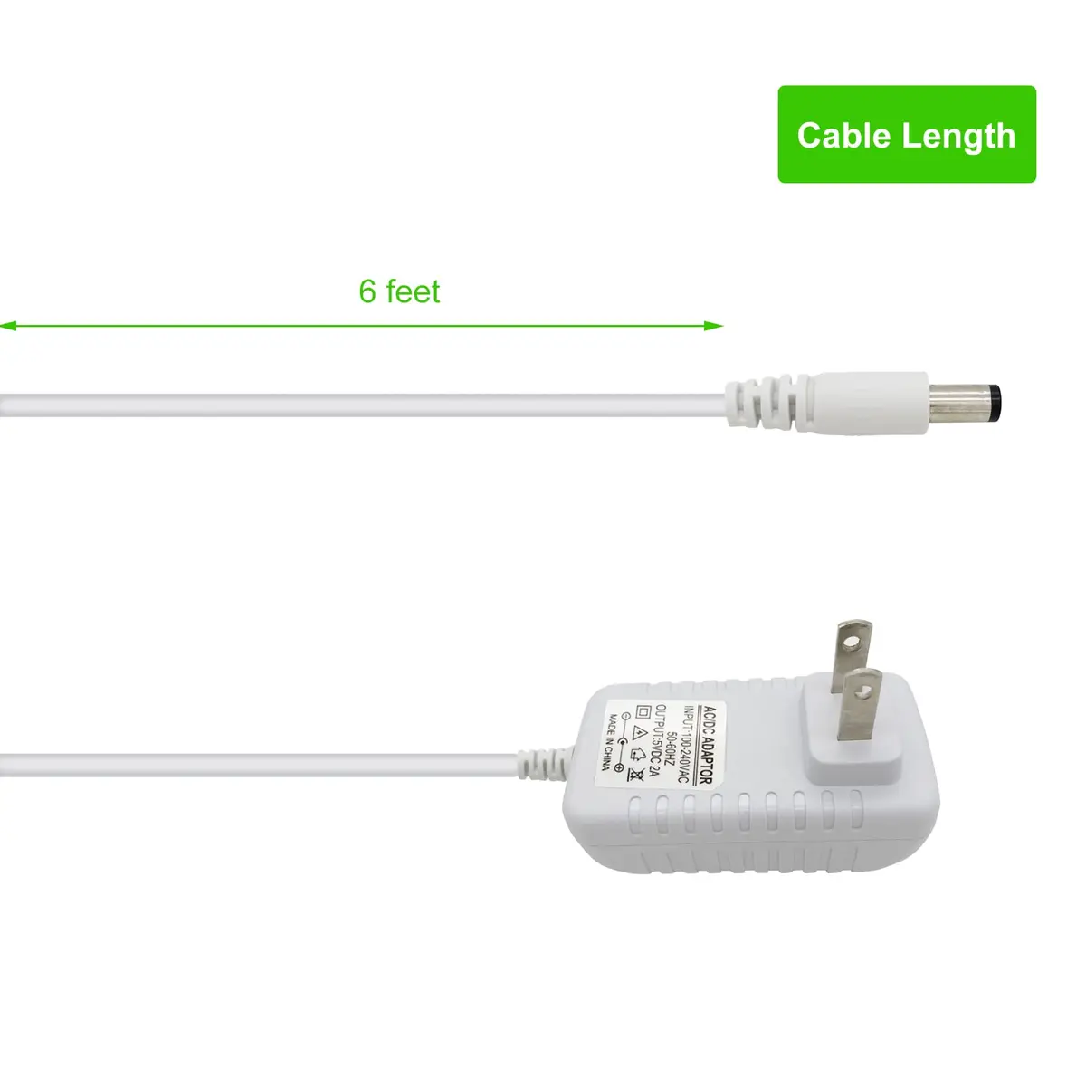 PDEEY 5V Baby Swing Power Cord | Compatible for Graco & Nova Baby Swing, 6ft Cable, 5V 1-2A Output, No LED Indicator - view 5