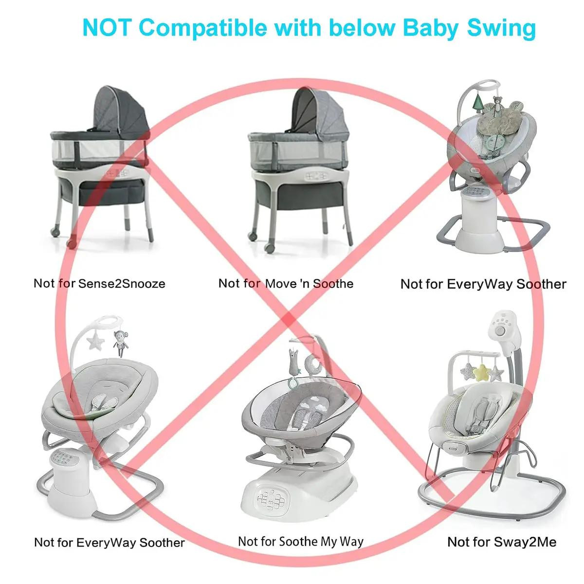 PDEEY 5V Baby Swing Power Cord | Compatible for Graco & Nova Baby Swing, 6ft Cable, 5V 1-2A Output, No LED Indicator - view 3