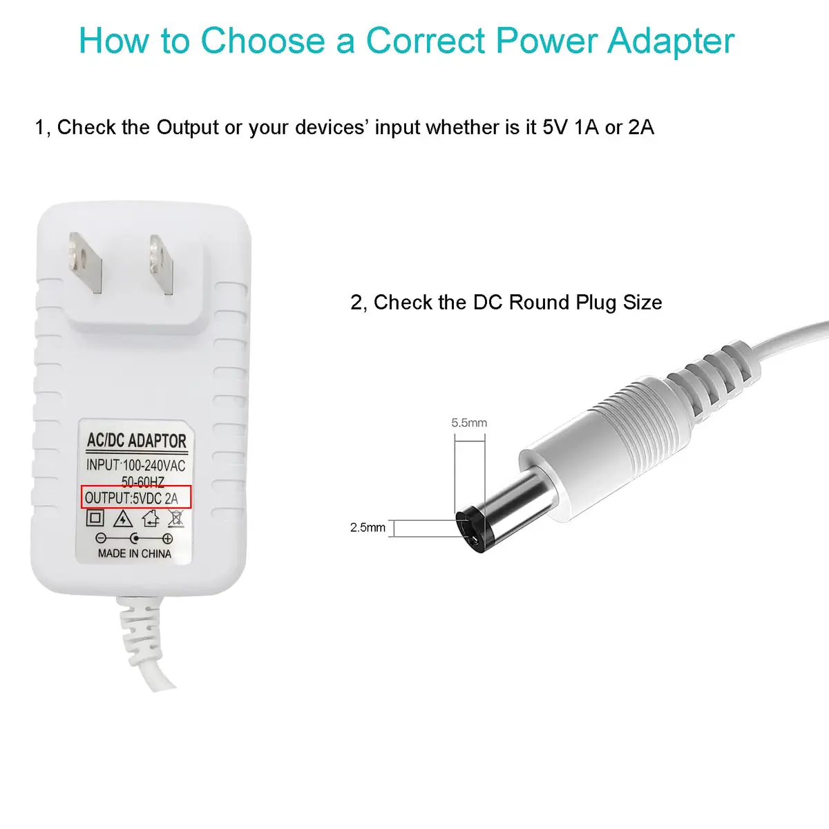 PDEEY 5V Baby Swing Power Cord | Compatible for Graco & Nova Baby Swing, 6ft Cable, 5V 1-2A Output, No LED Indicator - view 4