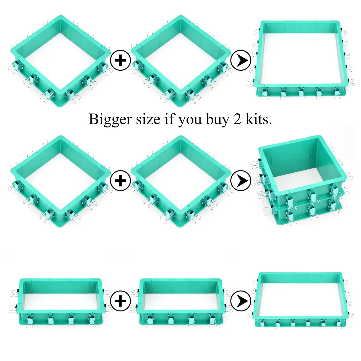 DecorRom Adjustable Mold Housing Kit for Silicone Mold Making | Reusable Craft Frame with Free Combination (70-120 chars) - view 5