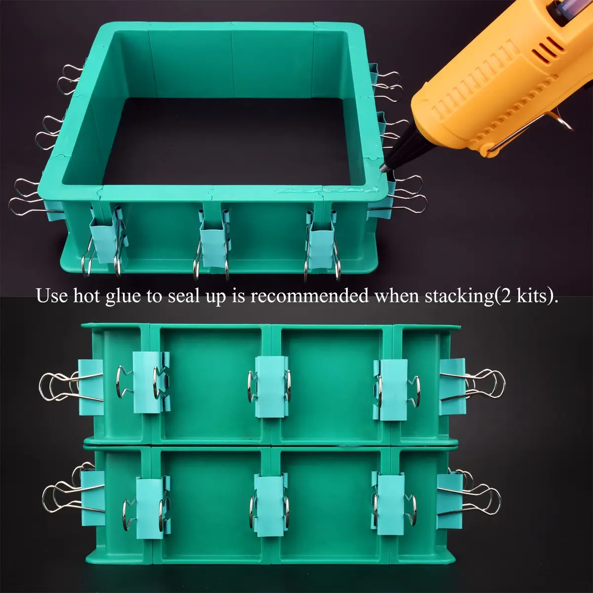 DecorRom Adjustable Mold Housing Kit for Silicone Mold Making | Reusable Craft Frame with Free Combination (70-120 chars) - view 7