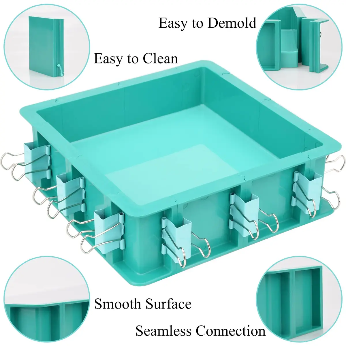 DecorRom Adjustable Mold Housing Kit for Silicone Mold Making | Reusable Craft Frame with Free Combination (70-120 chars) - view 2