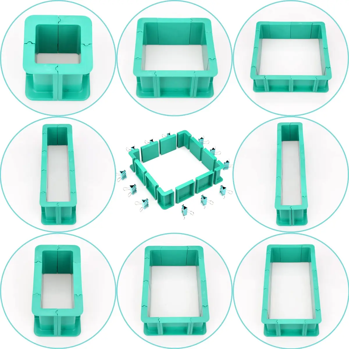DecorRom Adjustable Mold Housing Kit for Silicone Mold Making | Reusable Craft Frame with Free Combination (70-120 chars) - view 4