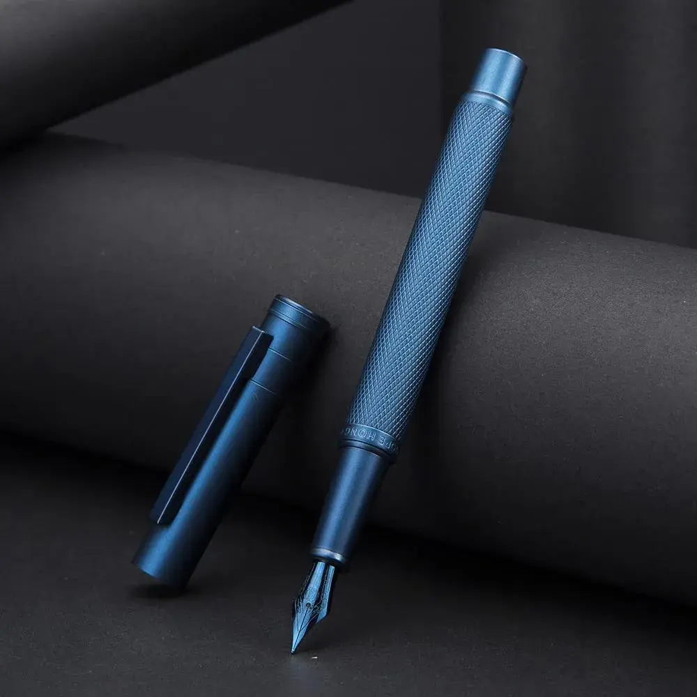 erofa Forest Fountain Pen Dark Blue Tree Texture Medium Nib 13.8cm (5.43in) | Smooth Ink Flow Writing Instrument - main product image