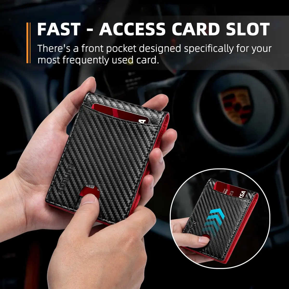 RUNBOX Slim Money Clip Wallets for Men and Teen Boys RFID Blocking 11 Card Holder Small Leather Bifold Gift Box - view 5