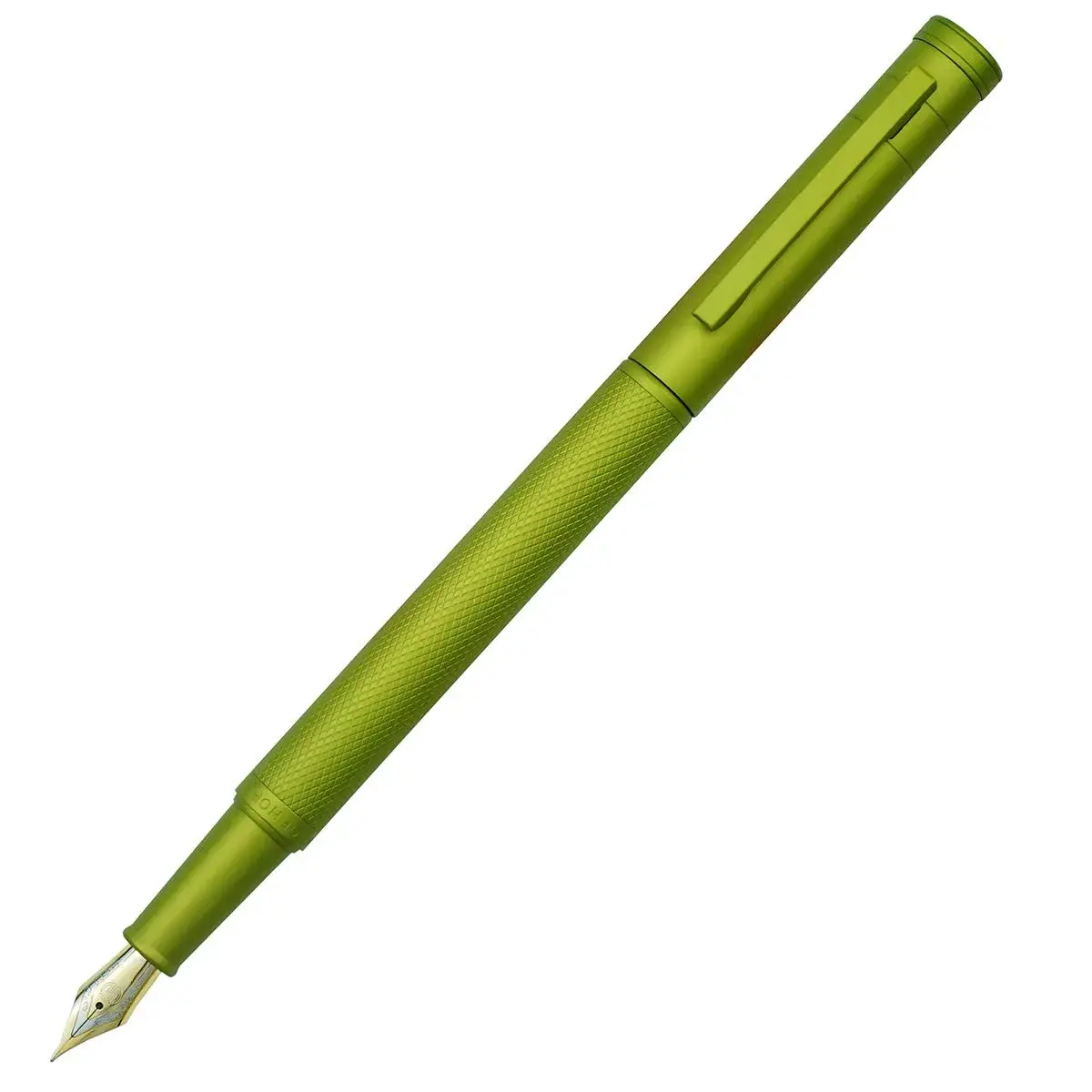 erofa Green Fountain Pen with M Nib and Bamboo Clip, Silver Aluminum Alloy Writing Pen (0.7mm) - view 3