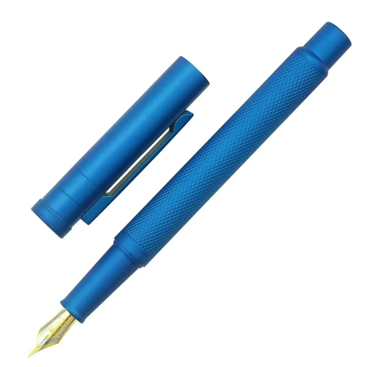 erofa Sky Blue M Nib Fountain Pen with Bamboo Clip, Silver Aluminum Alloy Writing Pen 135mm - main product image
