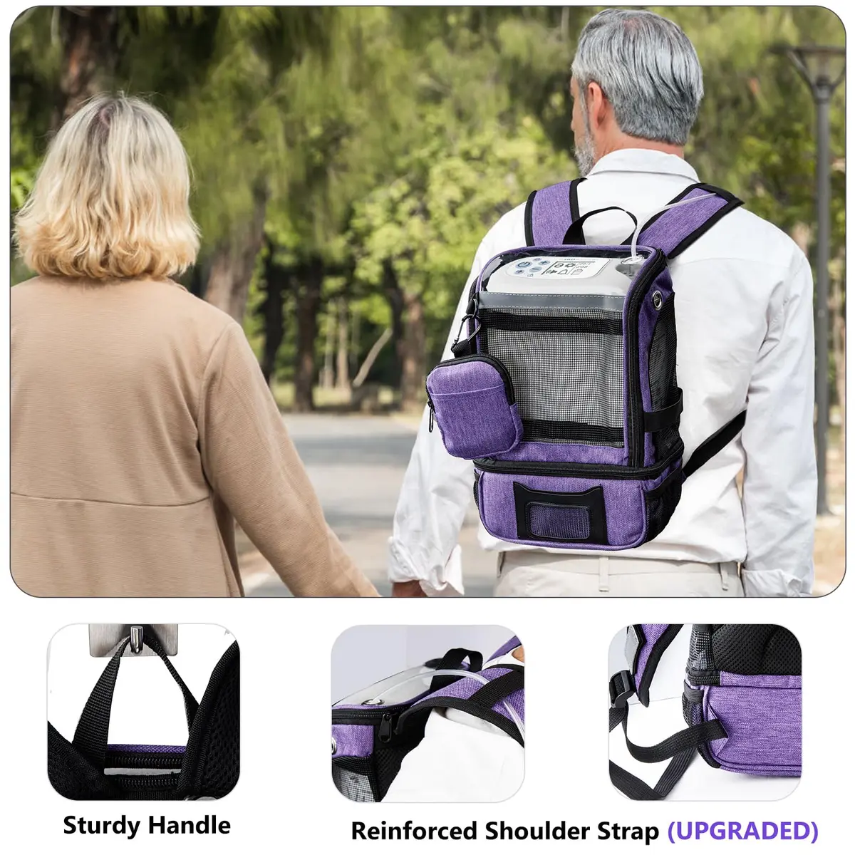 BAGSFY Oxygen Concentrator Backpack for Inogen One G5, G3, Rove 6 | Lightweight Carrying Bag for Accessories & Battery - view 5