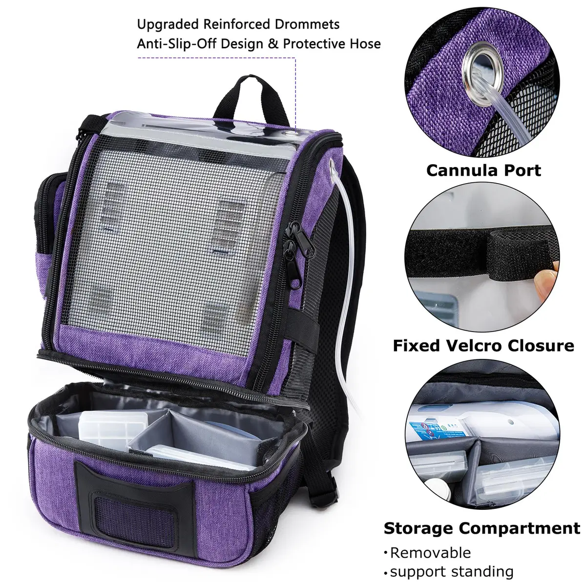 BAGSFY Oxygen Concentrator Backpack for Inogen One G5, G3, Rove 6 | Lightweight Carrying Bag for Accessories & Battery - view 3