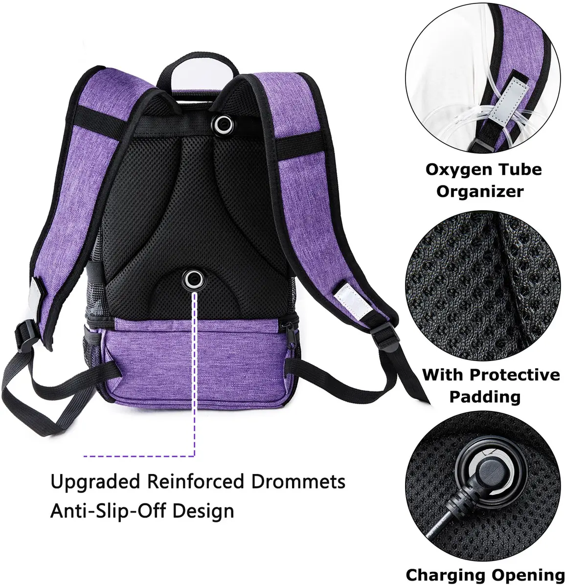 BAGSFY Oxygen Concentrator Backpack for Inogen One G5, G3, Rove 6 | Lightweight Carrying Bag for Accessories & Battery - view 4
