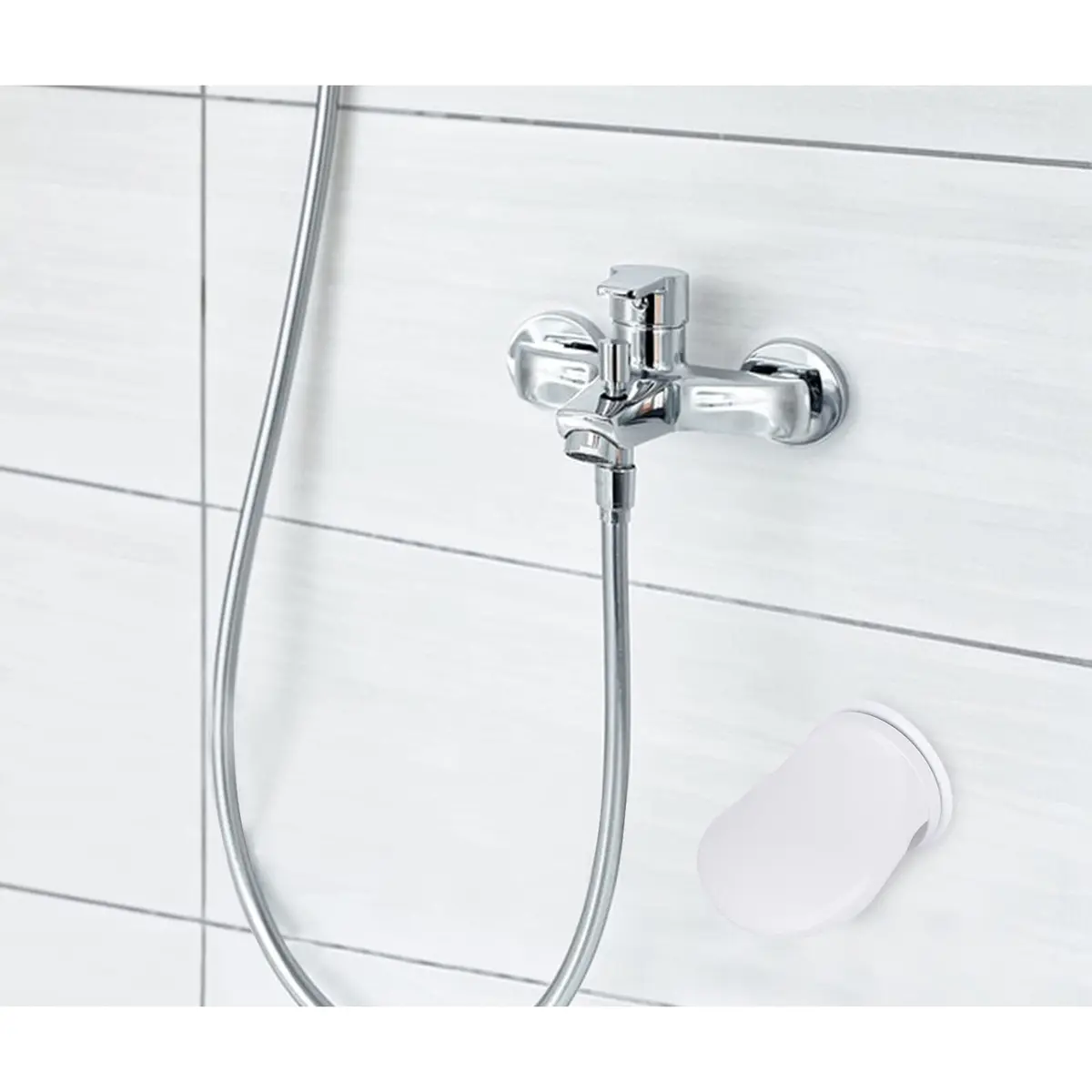 Andiker Shower Foot Rest | Bathroom Pedal with Suction Cup for Legs & Shaving (White) | No Drilling - view 6