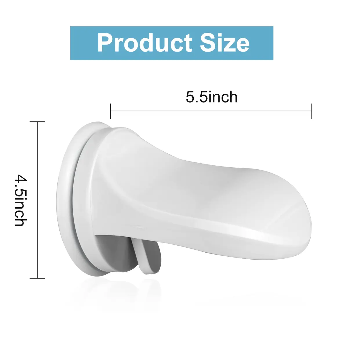 Andiker Shower Foot Rest | Bathroom Pedal with Suction Cup for Legs & Shaving (White) | No Drilling - view 2
