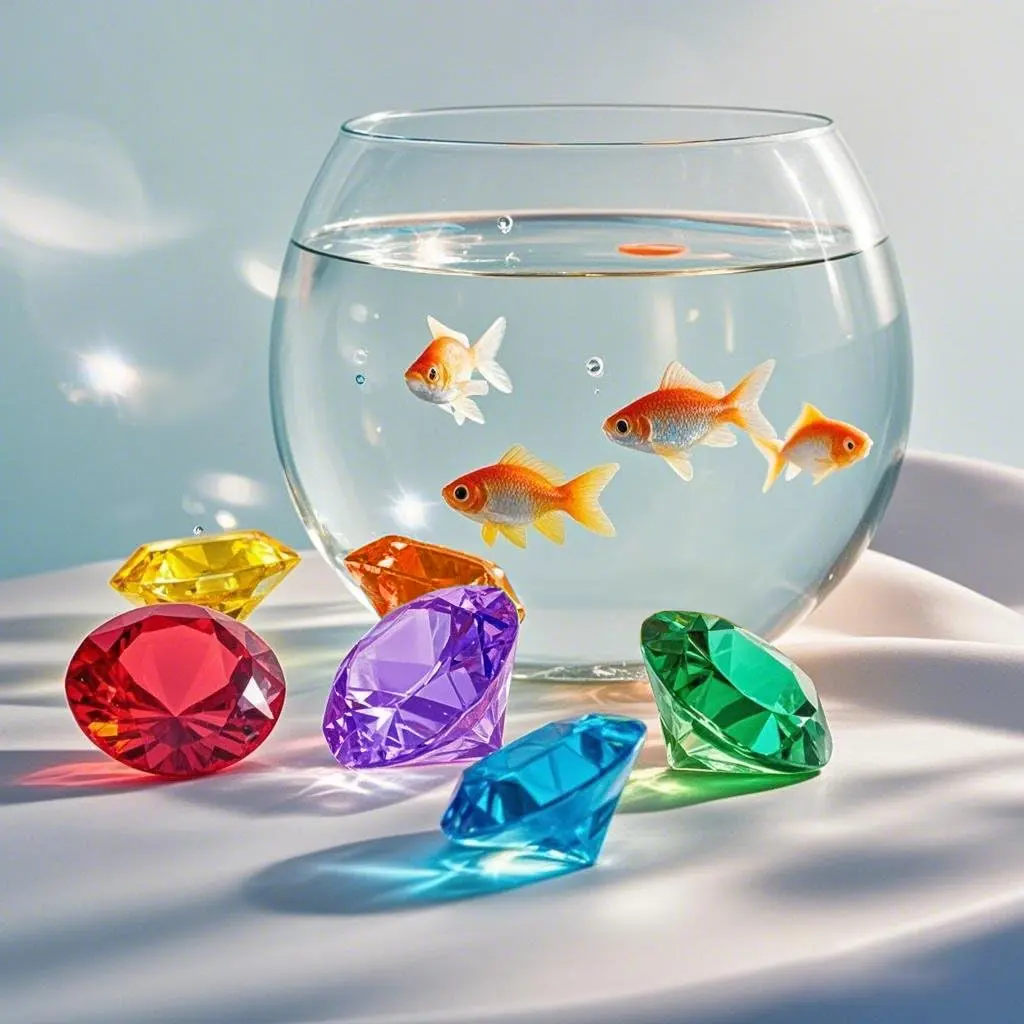 NLR FUN Kids Diamond Toy Set 20 pcs (1.58in Each) | Acrylic Gem Party Favors for Treasure Hunts & Pool Games - view 9
