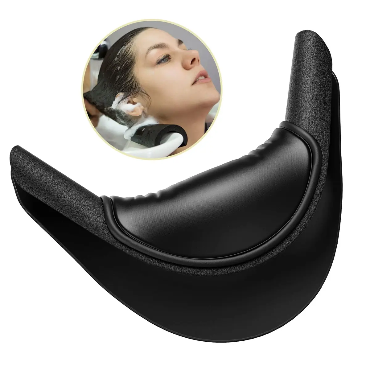 AISEELY Salon Shampoo Bowl Neck Rest Cushion with Silicone Gel Pad & Soft Foam Interior | Ergonomic Comfort for Hair Washing - main product image
