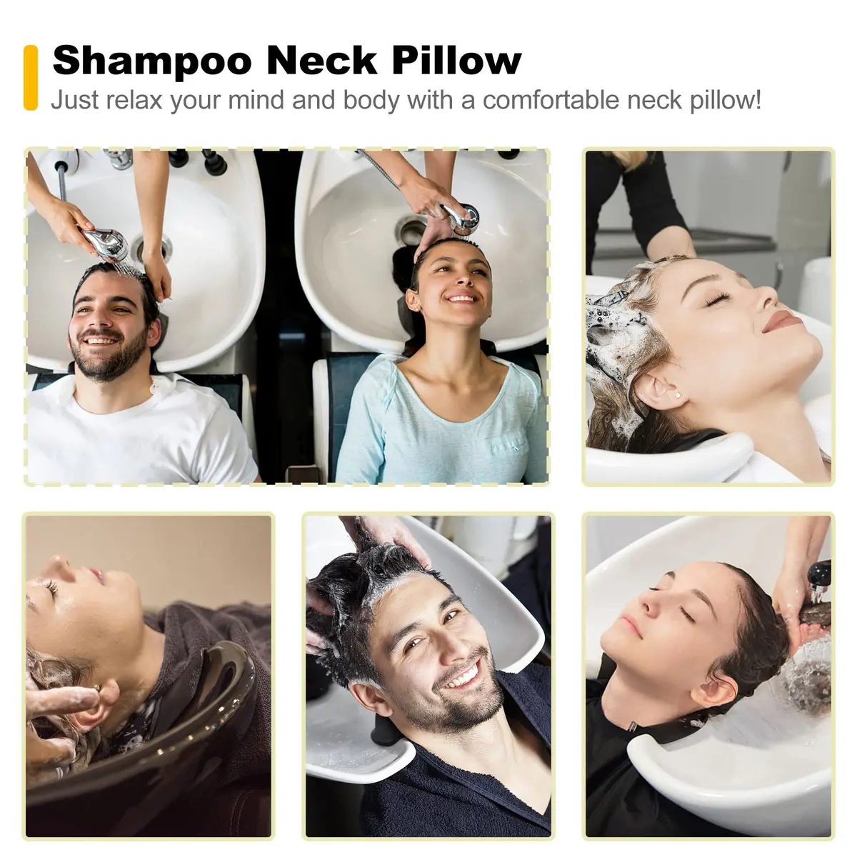 AISEELY Salon Shampoo Bowl Neck Rest Cushion with Silicone Gel Pad & Soft Foam Interior | Ergonomic Comfort for Hair Washing - view 6