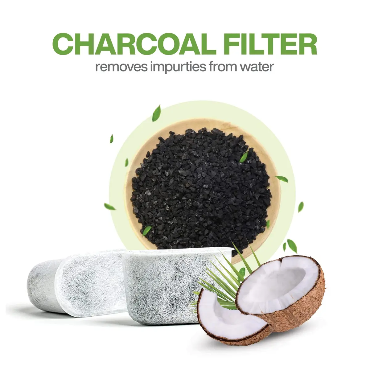 BRENSTEN 24-Pack Replacement Charcoal Water Filters | 105mm x 32mm x 110mm - view 8