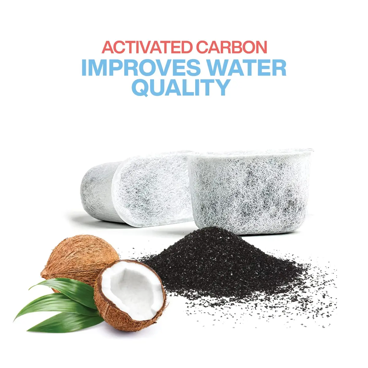 BRENSTEN 24-Pack Replacement Charcoal Water Filters | 105mm x 32mm x 110mm - view 3