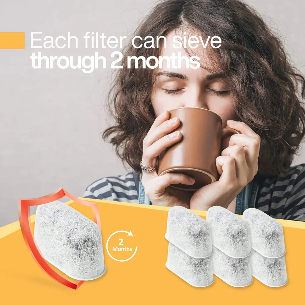 BRENSTEN 24-Pack Replacement Charcoal Water Filters | 105mm x 32mm x 110mm - view 4