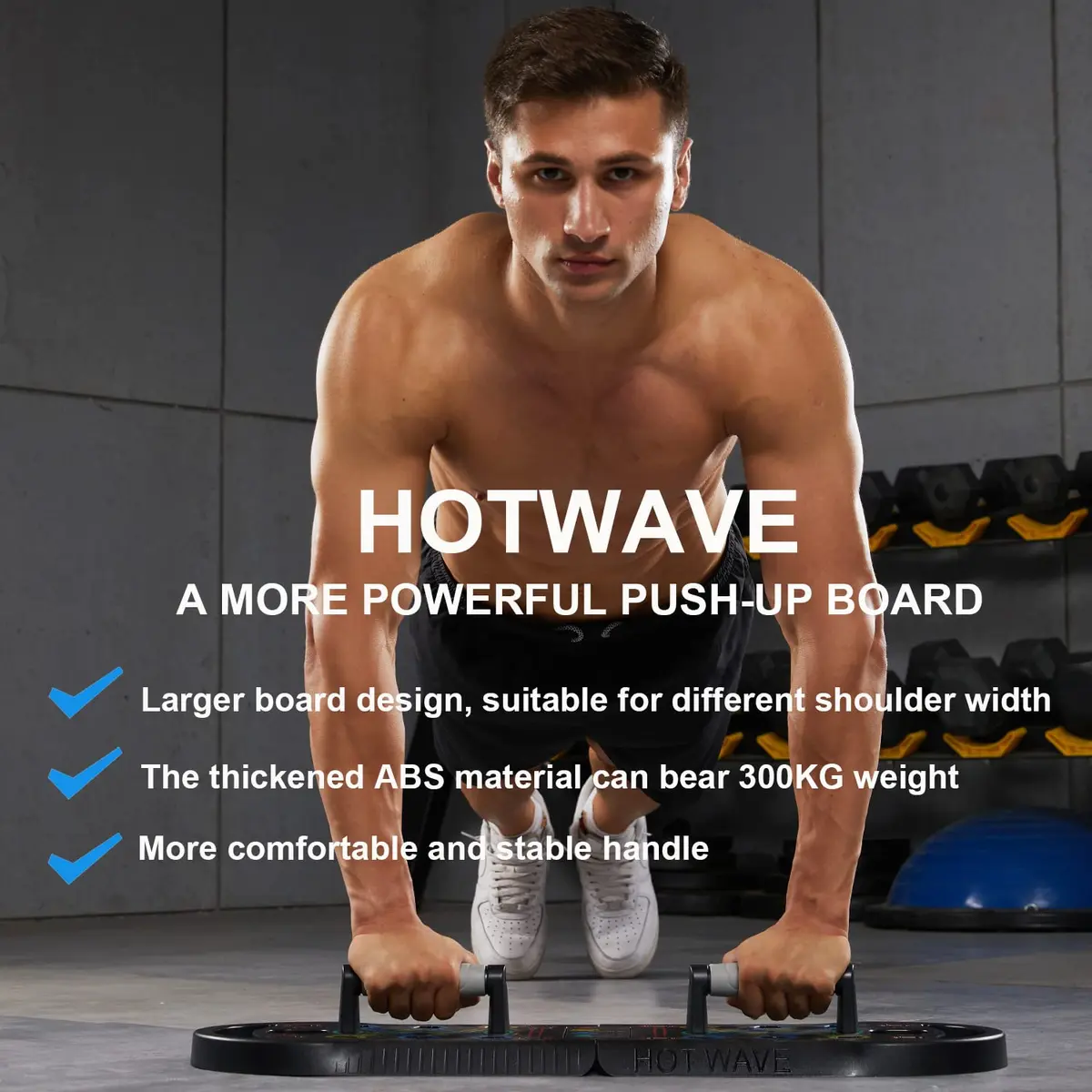 HOTWAVE Push Up Board Foldable 20 in 1 | Portable Calisthenics Stand for Full Body Workout - view 5