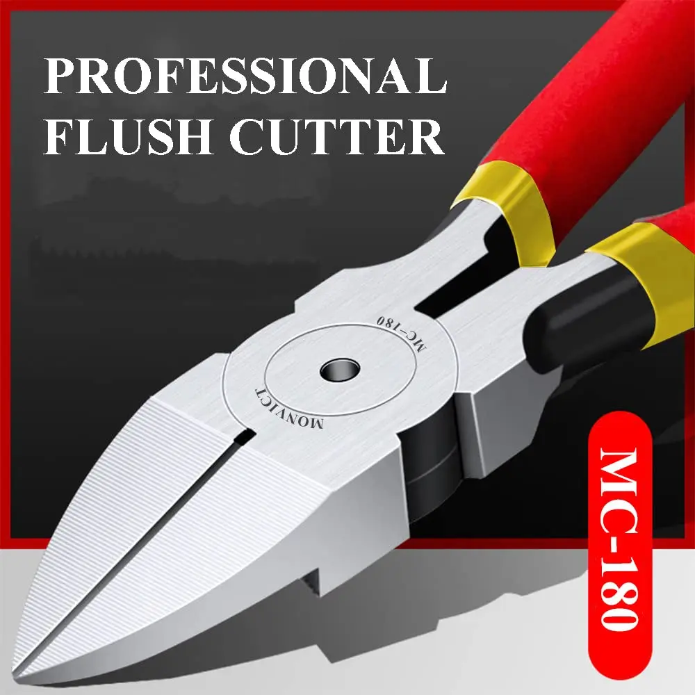 MONVICT 5 Pack 6-inch Precision Flush Side Wire Cutters | Heavy Duty Chrome Vanadium Steel - view 3