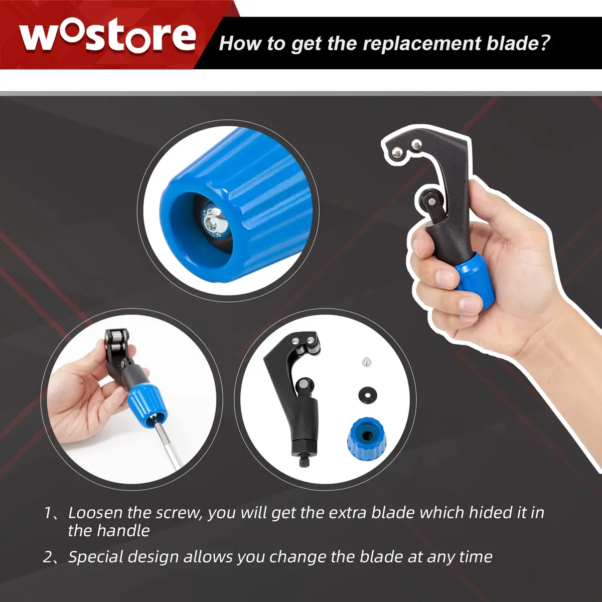 Wostore Eccentric Flaring Kit, 7 Dies 3/16-3/4" 45° Heavy Duty HVAC | Precise Flare Tool for Copper & Steel - view 6