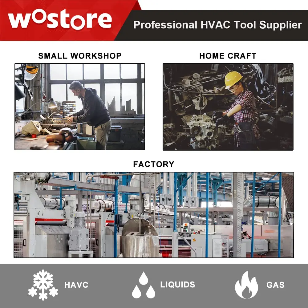 Wostore Eccentric Flaring Kit, 7 Dies 3/16-3/4" 45° Heavy Duty HVAC | Precise Flare Tool for Copper & Steel - view 7