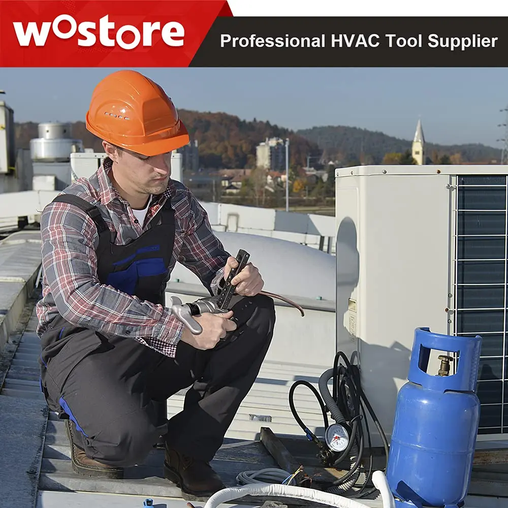 Wostore Eccentric Flaring Kit, 7 Dies 3/16-3/4" 45° Heavy Duty HVAC | Precise Flare Tool for Copper & Steel - view 8