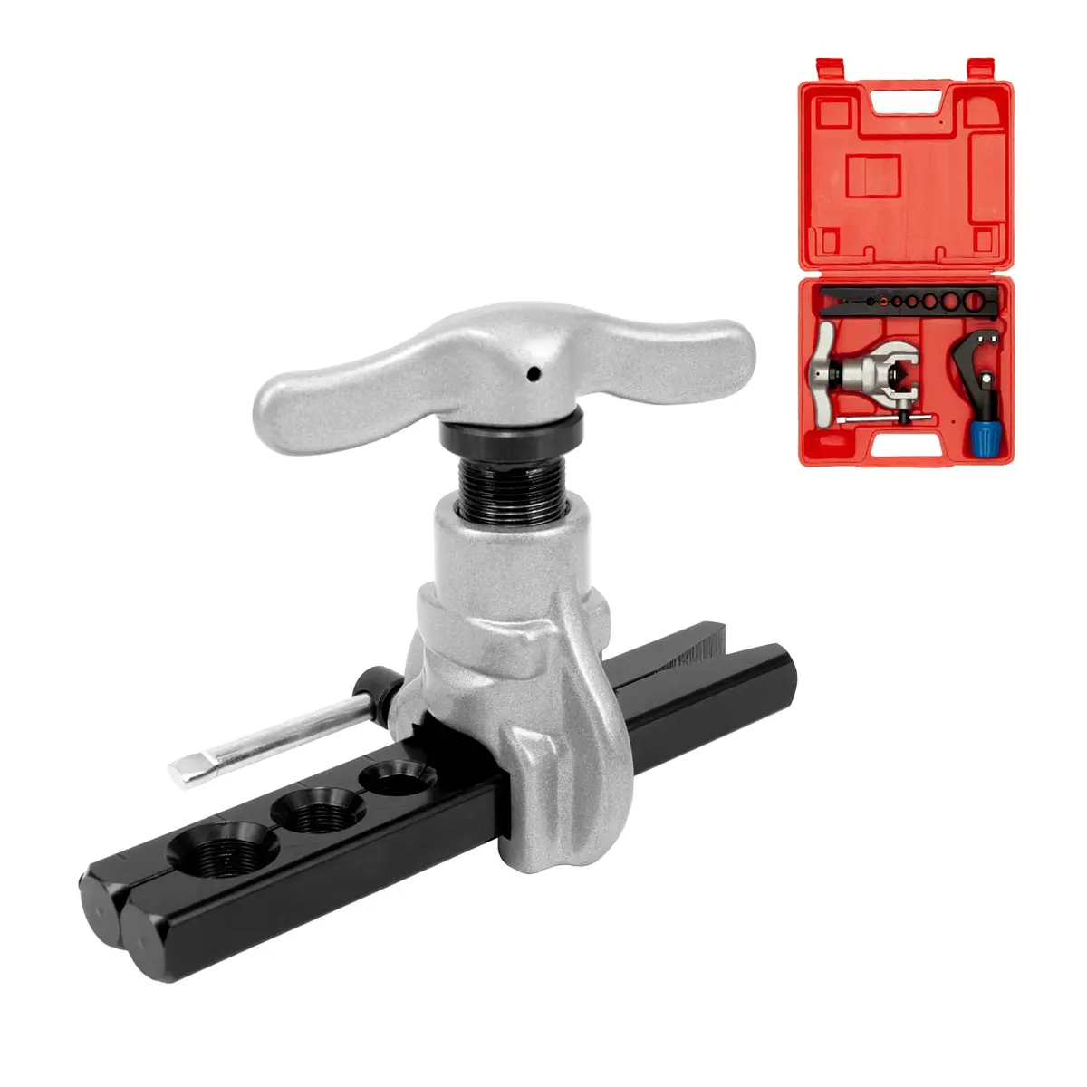 Wostore Eccentric Flaring Kit, 7 Dies 3/16-3/4" 45° Heavy Duty HVAC | Precise Flare Tool for Copper & Steel - view 9