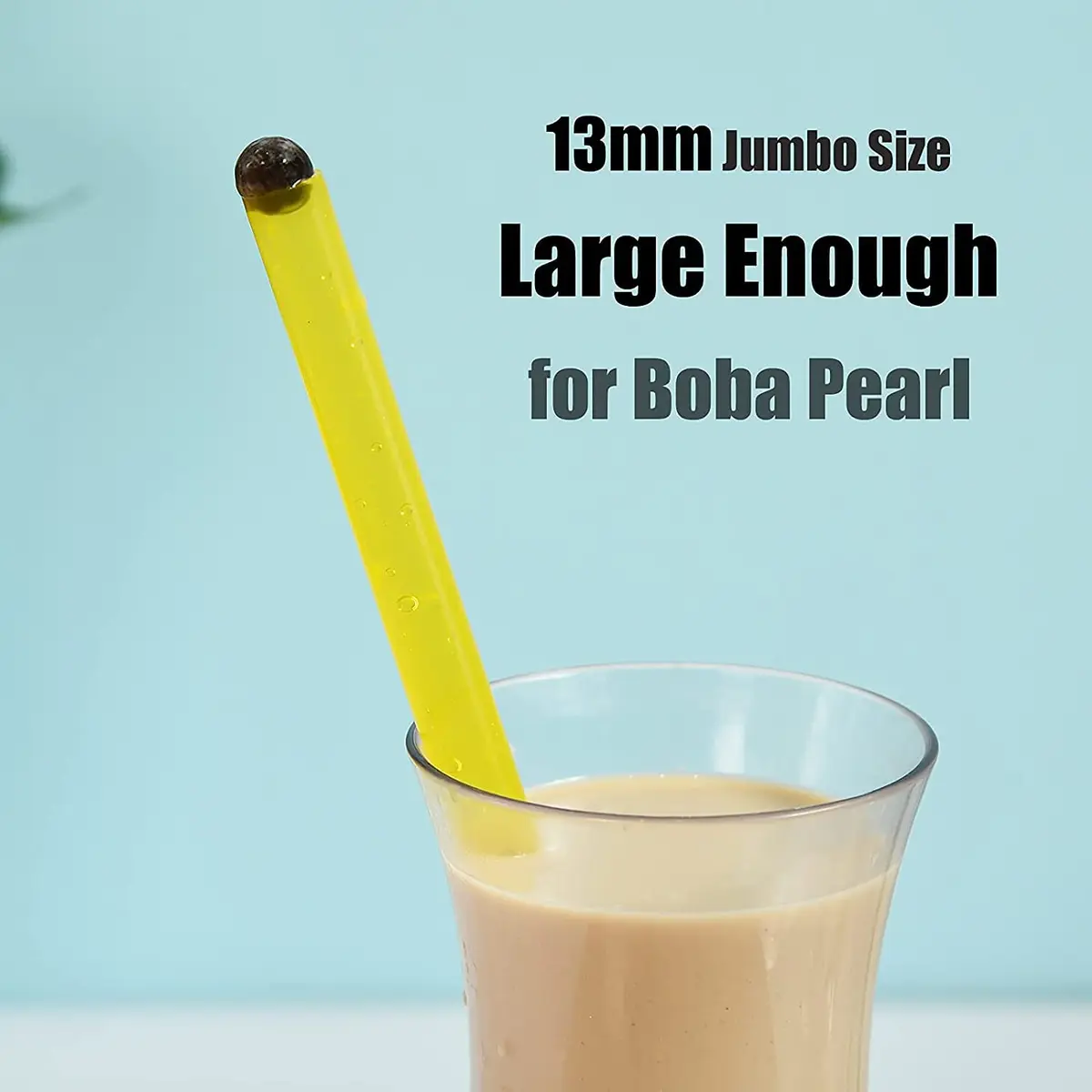 ALINK 12 Pcs Reusable Boba Straws, 13-inch Extra Long Wide Smoothie Straws | Jumbo Diameter for Thick Drinks - view 7