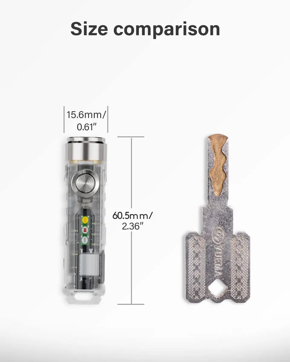 RovyVon Aurora A8 4th Keychain Flashlight 650Lm | Rechargeable EDC Compact Light with Sidelights - view 8