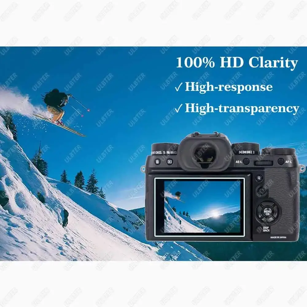 ULBTER Tempered Glass Screen Protector for Fujifilm X-H2S X-H2 Camera LCD + PET Top Screen (2+2 Pack, 9H Hardness) - view 5
