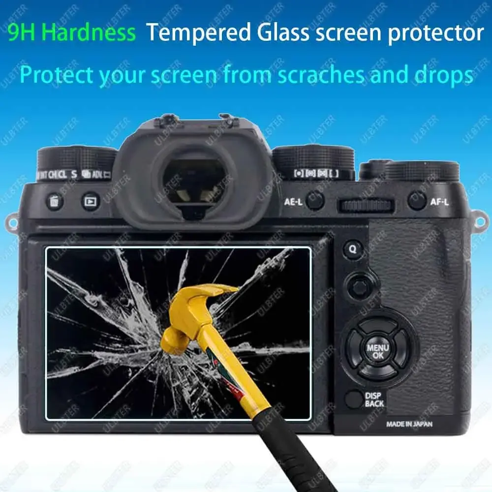 ULBTER Tempered Glass Screen Protector for Fujifilm X-H2S X-H2 Camera LCD + PET Top Screen (2+2 Pack, 9H Hardness) - view 3