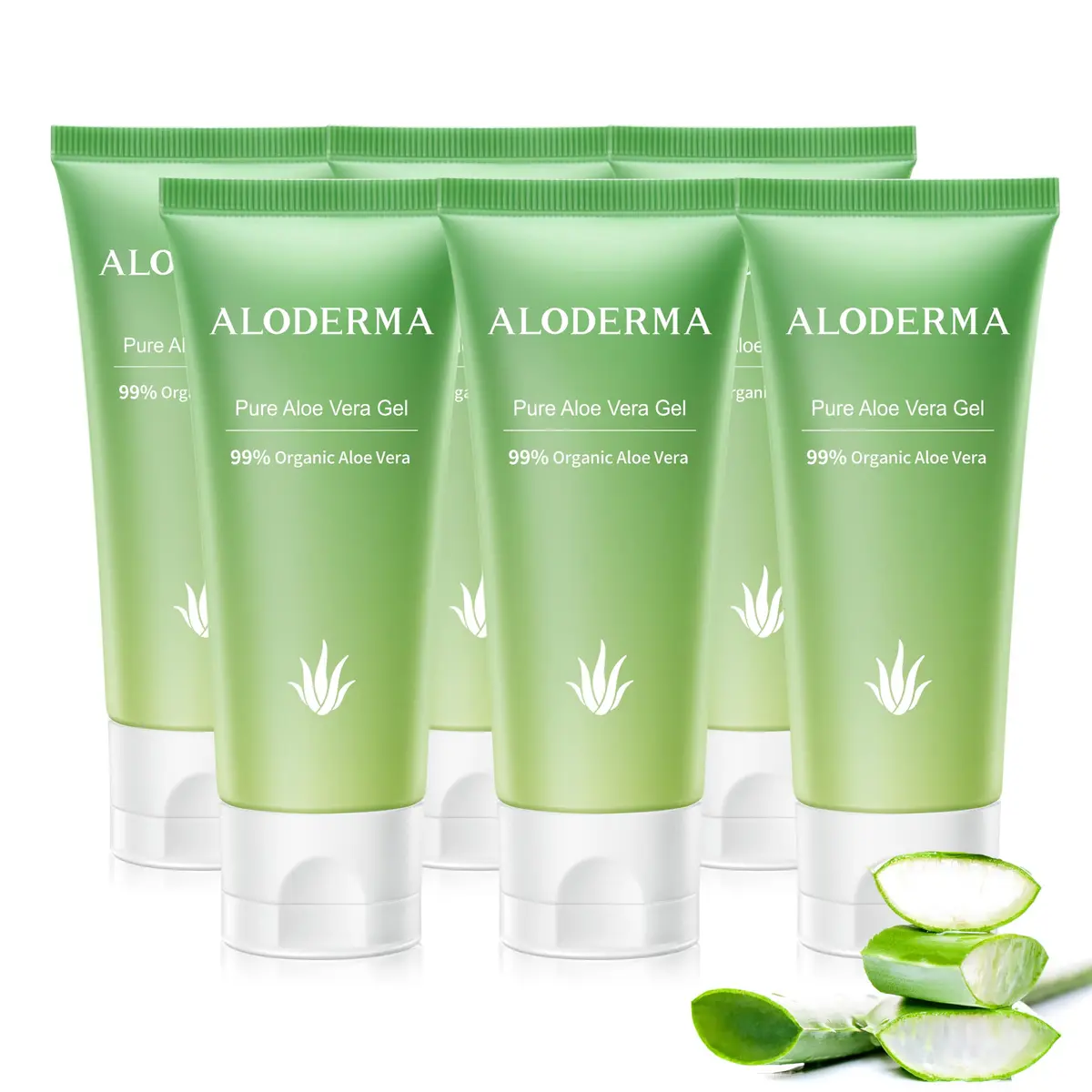 Aloderma Aloe Vera Gel 4.02oz | Organic, Hydrating & Soothing for Sensitive Skin - main product image