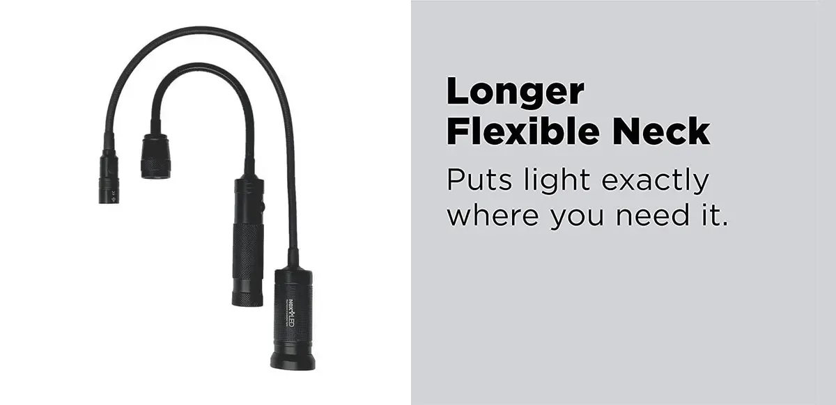 NextLED Flexible Shaft Magnetic LED Flashlight and Pickup Tool, 20 Inch Reach, 300 Lumens, Magnetic Base, Impact-Resistant Aluminum, IP-54 Rated - view 4