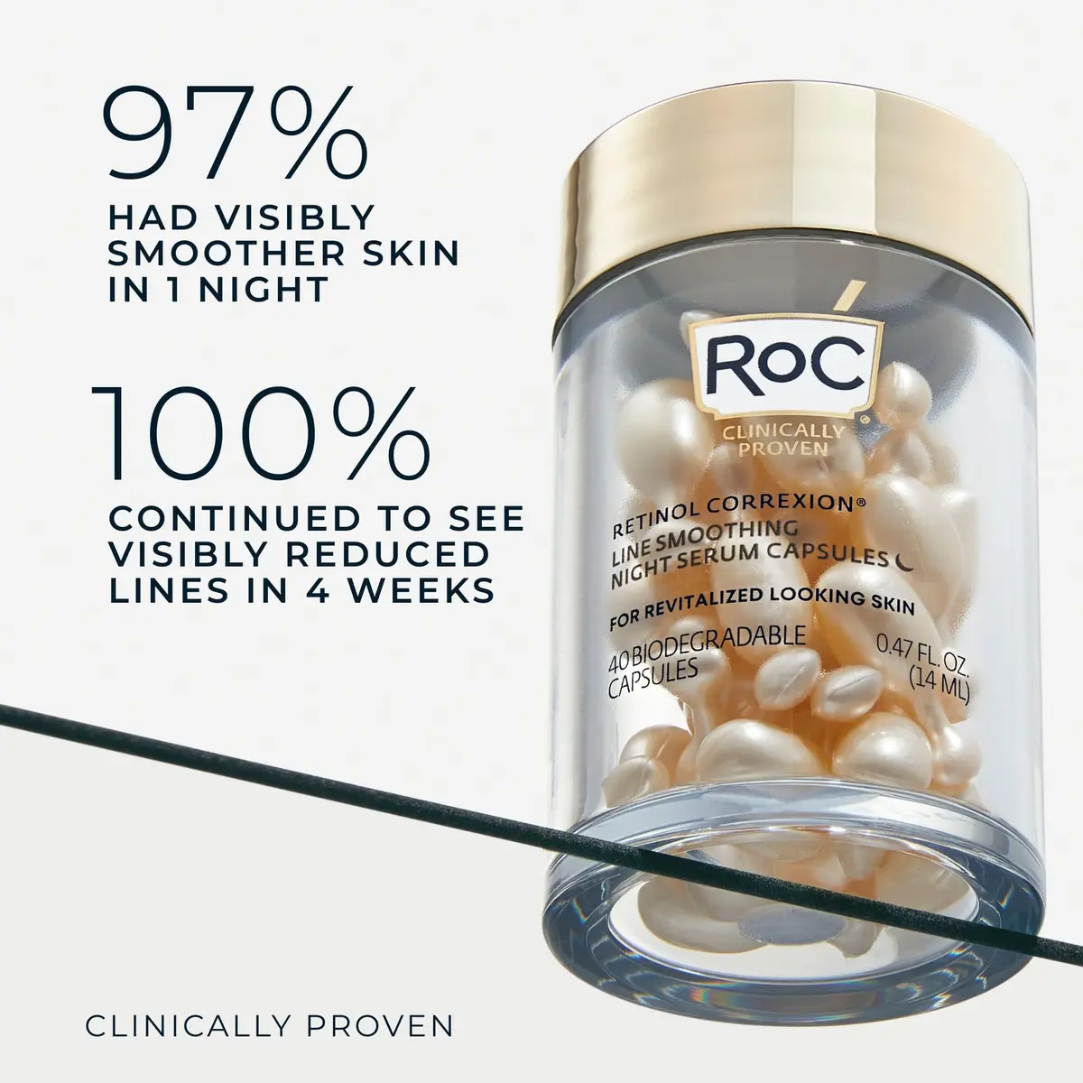 RoC Retinol Correxion Night Serum Capsules 80 CT | Anti-Aging & Wrinkle Reduction - view 3