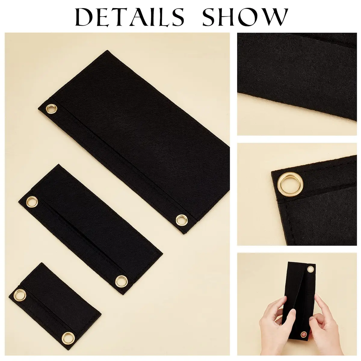 WADORN Felt Purse Organizer Insert 3 Sizes | Convert Wallets to Clutch & Crossbody - view 7