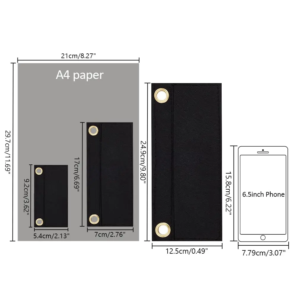 WADORN Felt Purse Organizer Insert 3 Sizes | Convert Wallets to Clutch & Crossbody - view 2