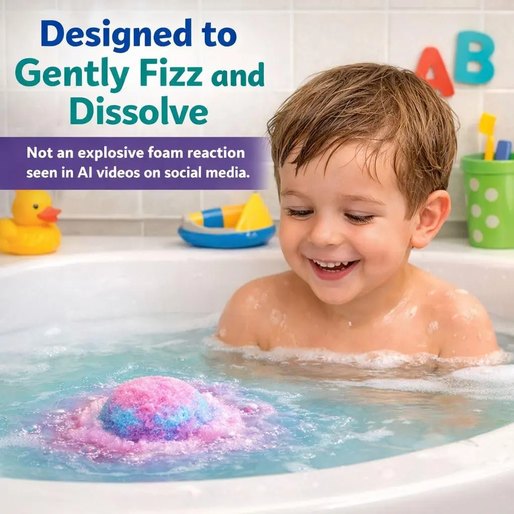 Mineral Me California Galaxy Bath Bombs for Kids 6 Count | Organic Bubble Bath Surprise - view 2