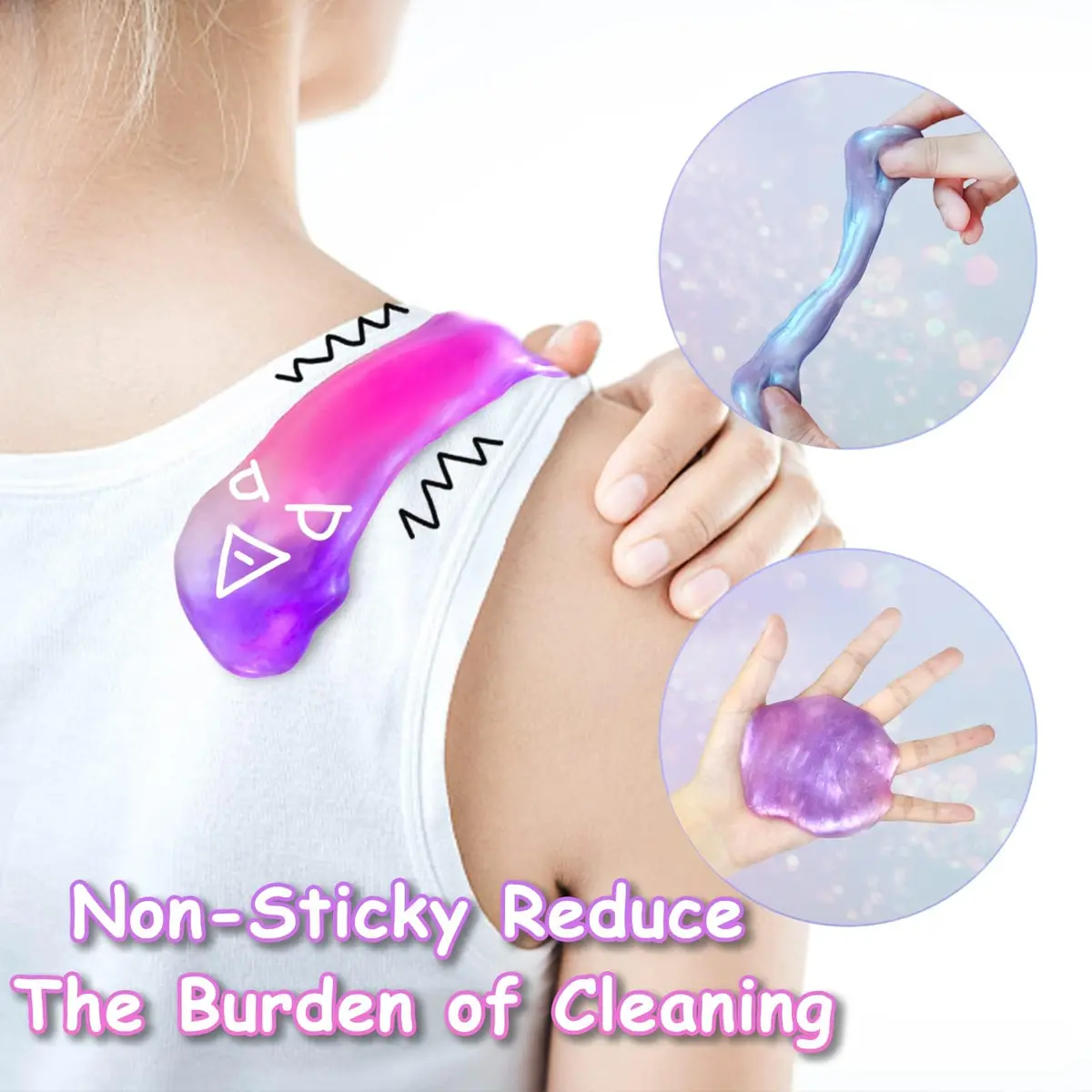 HOOLYUK Unicorn Slime Kit 36 Pack | Non-Sticky & Stretchy Galaxy Slime for Kids - view 5