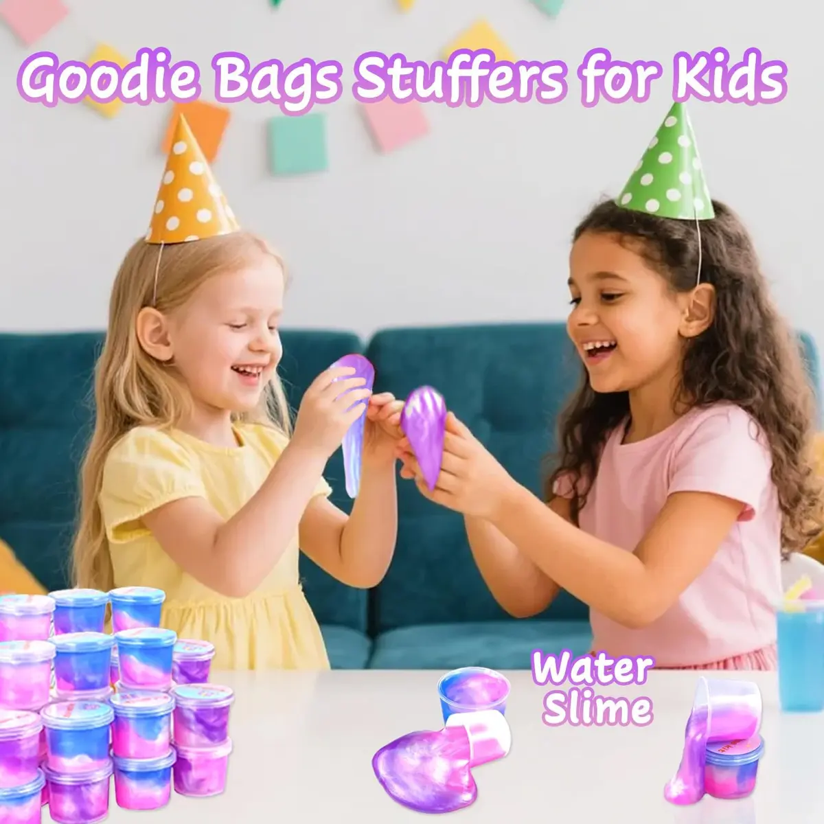 HOOLYUK Unicorn Slime Kit 36 Pack | Non-Sticky & Stretchy Galaxy Slime for Kids - view 4