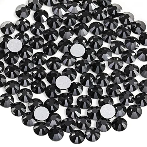 BEADSLAND Jet Hematite Flat Back Rhinestones SS16 (1440pcs, 3.8-4.0mm) | Crystal Embellishments for Crafts & Nail Art - main product image