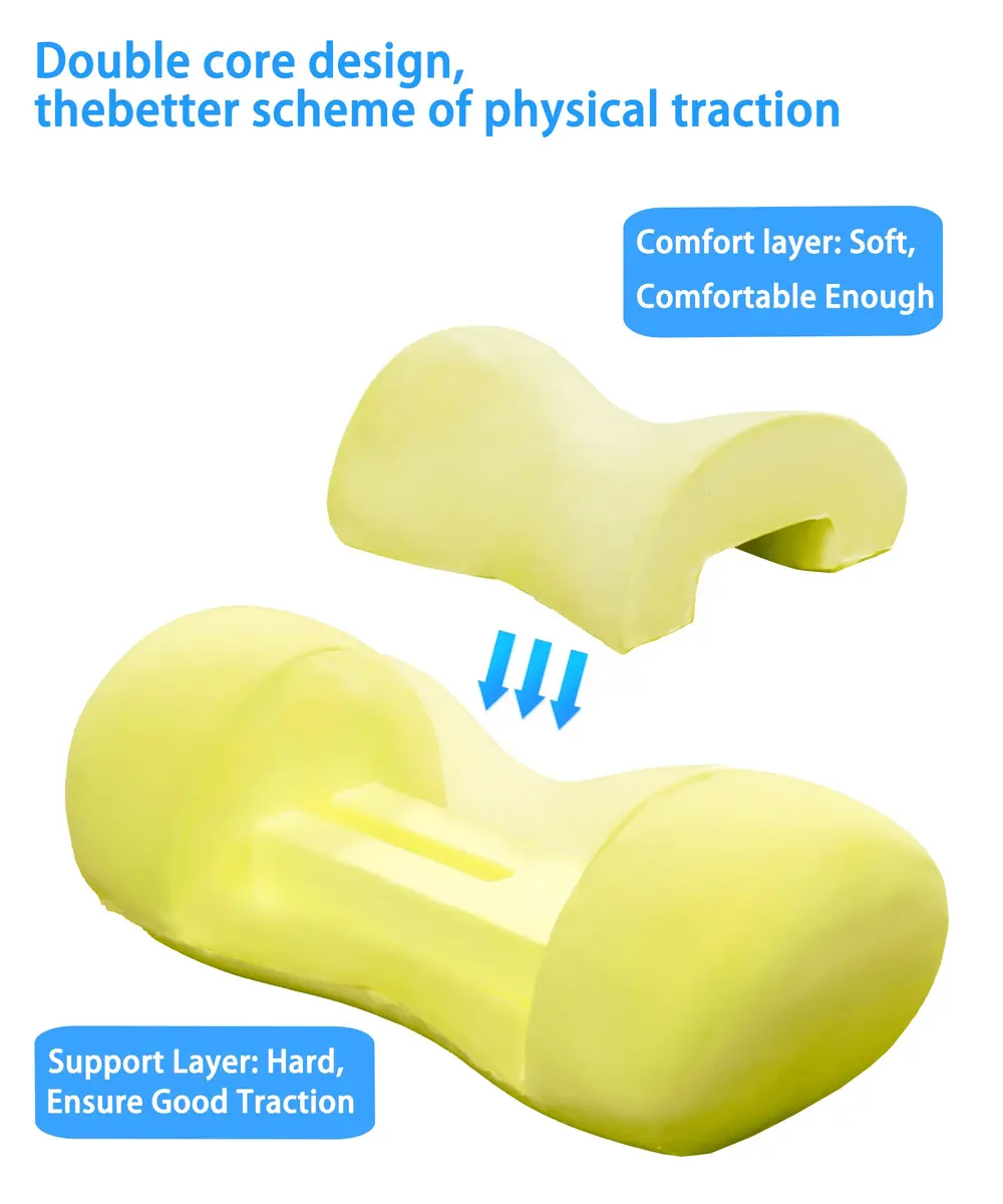 Bespilow Small Neck Roll Pillow for Sleeping | Pain Relief Cervical Memory Foam Support - view 2