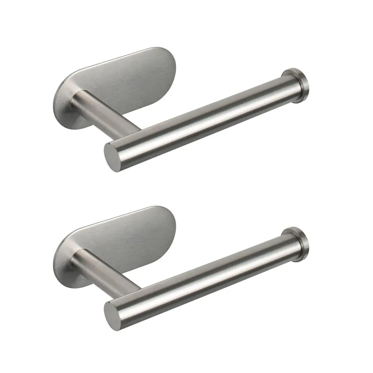 NearMoon Self-Adhesive Toilet Paper Holder 2 Pack | Rustproof SUS304 Stainless Steel, Brushed Nickel - main product image