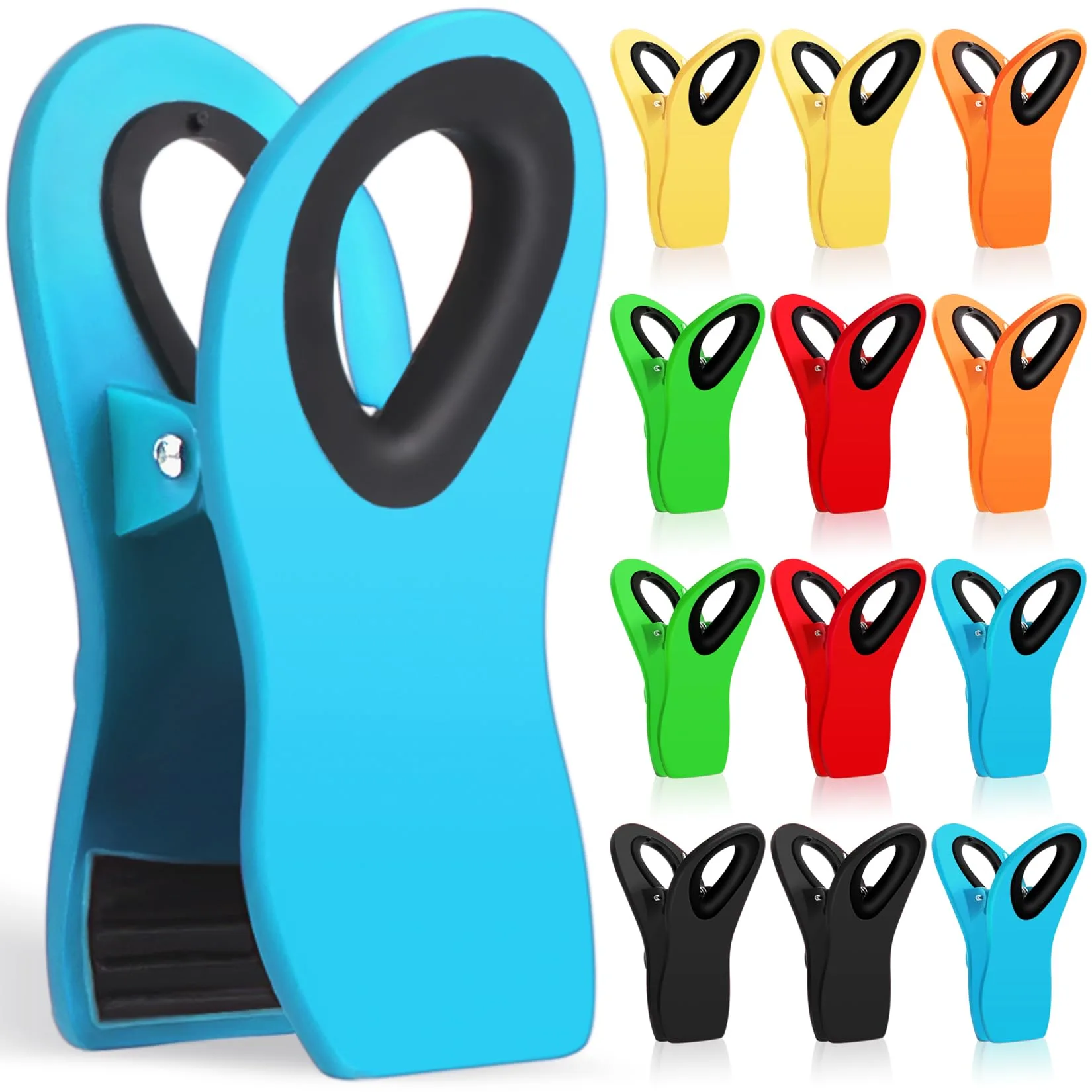 Jetmore 12 Pack Chip Clips Bag Clips, Magnetic Bag Clip for Food Storage Heavy Duty, Plastic Food Clip for Chips, Snack, Kitchen, Refrigerator - main product image