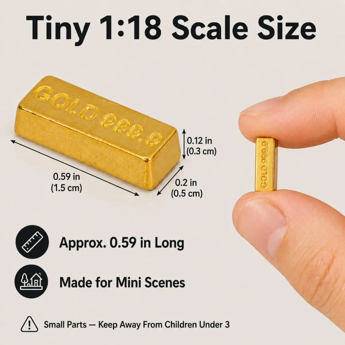 jojofuny Miniature Toy Furnishing 30 pcs | Gold Mini Model for Dollhouses, Kids & Collectors - view 4