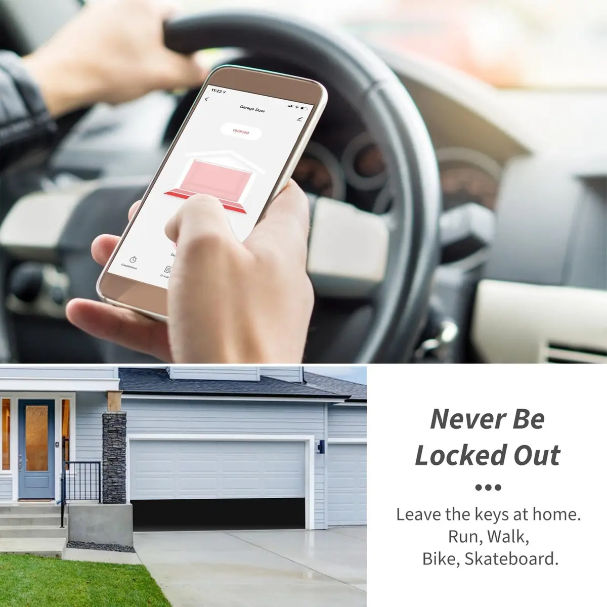 Dioche Smart Garage Door Opener Controller with Tuya Smart Life App Control & Voice Commands | 100-240V - view 4