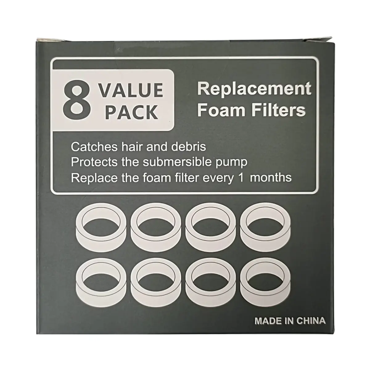 OYES Cat Water Fountain Filters Sponge 8 Pack | Protects Pump & Ensures Clean Water - view 6